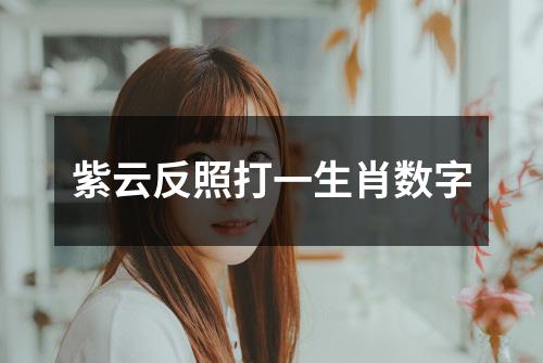 紫云反照打一生肖数字
